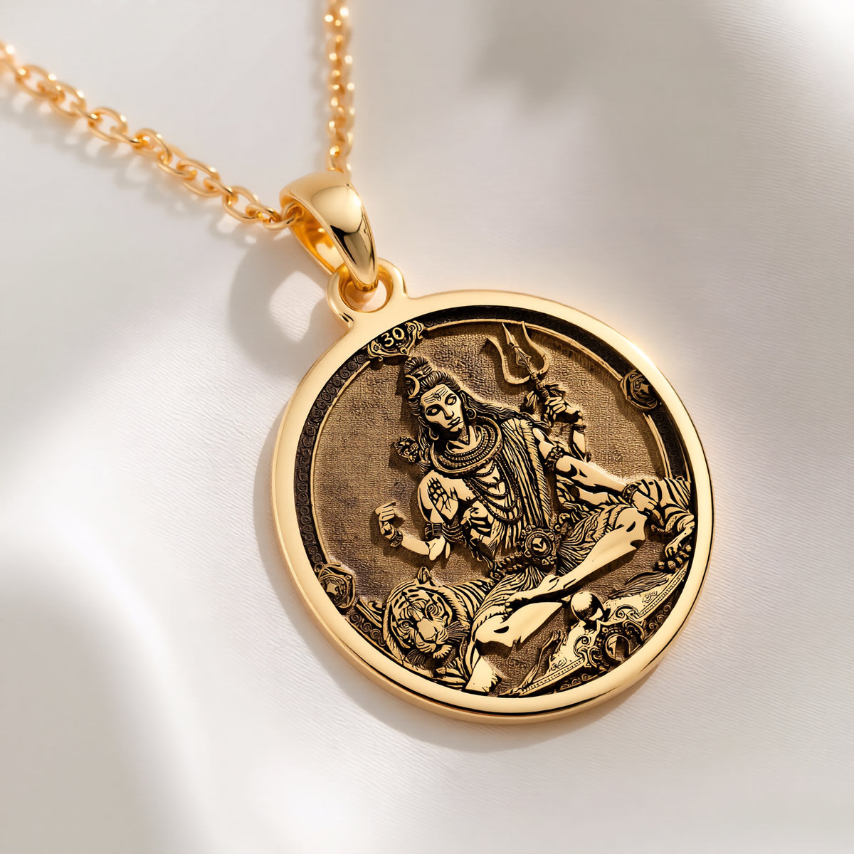 Shiva God Pendant: with mahadev trishul spiritual amulet talisman amulet - View 214