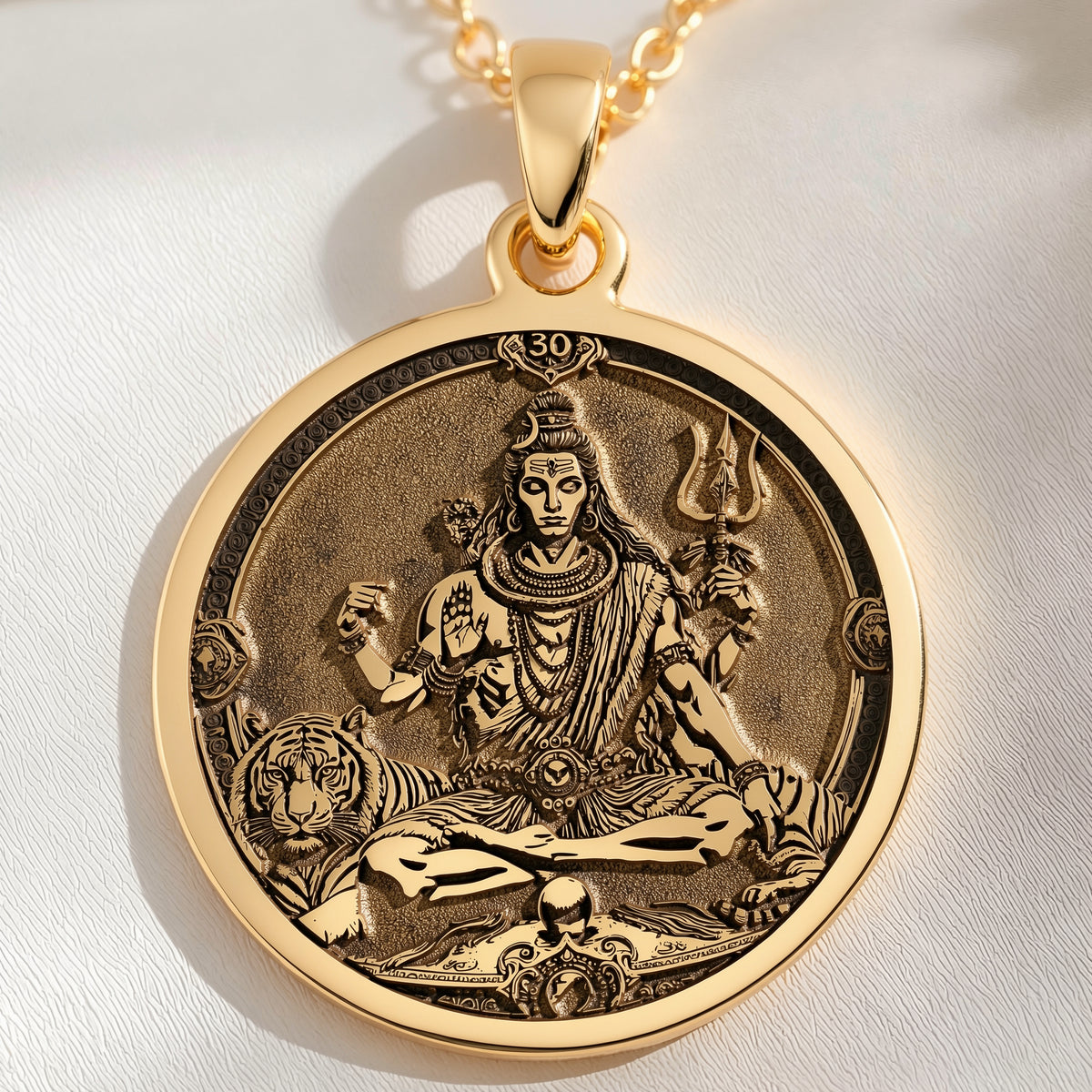 sterling silver necklace Shiva Trishul God | & Options - Spiritual Protection Talisman - view 8