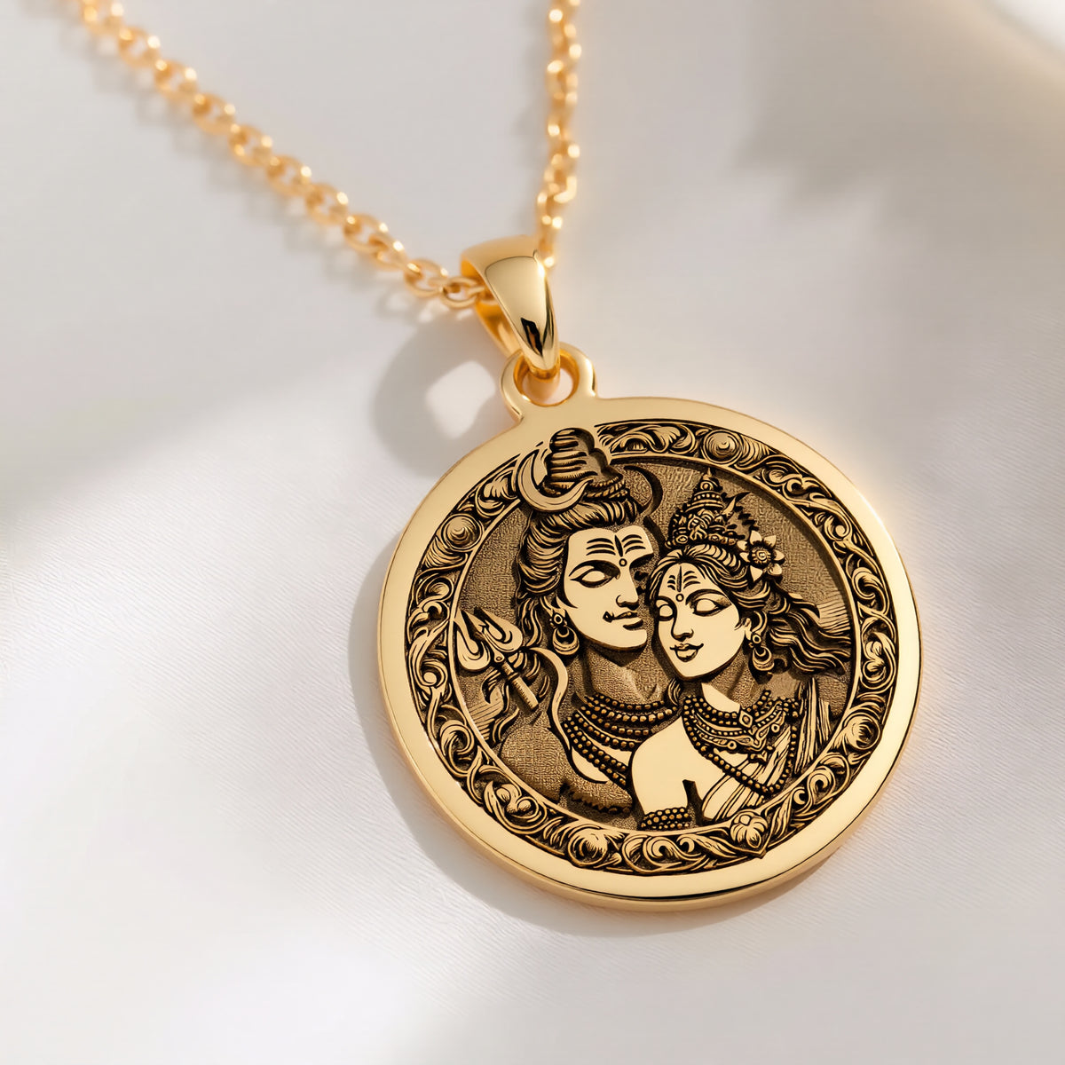 Shiva Parvati Necklace: with mahadev trishul amulet talisman - View 214