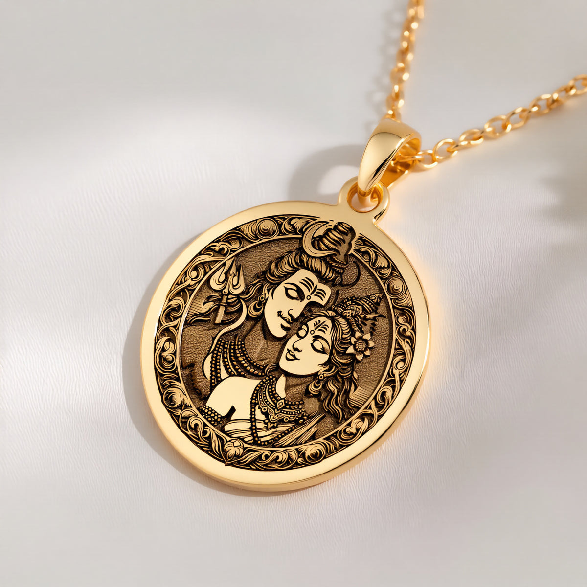 Shiva Parvati Necklace: with mahadev trishul amulet talisman - View 214