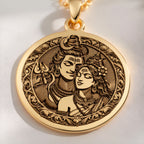 Shiva Parvati Necklace: with mahadev trishul amulet talisman - View 153