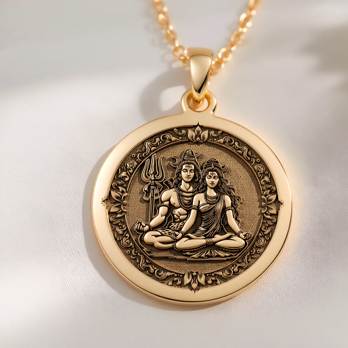 Shiva Parvati Necklace: with mahadev trishul amulet talisman spiritual amulet - View 214