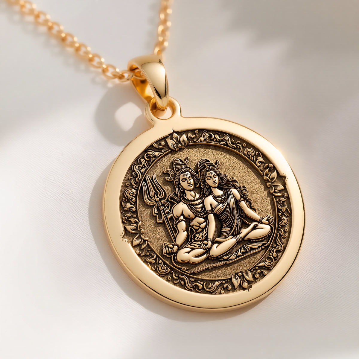 Shiva Parvati Necklace: with mahadev trishul amulet talisman spiritual amulet - View 214