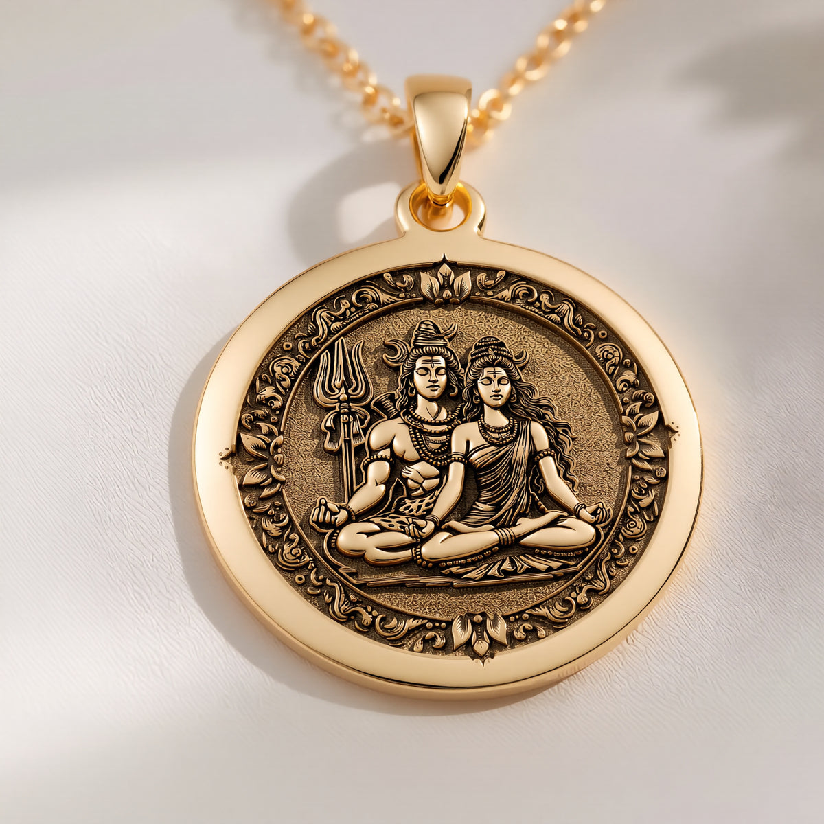 Shiva Parvati Necklace: with mahadev trishul amulet talisman spiritual amulet - View 214