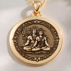 Shiva Parvati Necklace: with mahadev trishul amulet talisman spiritual amulet - View 214