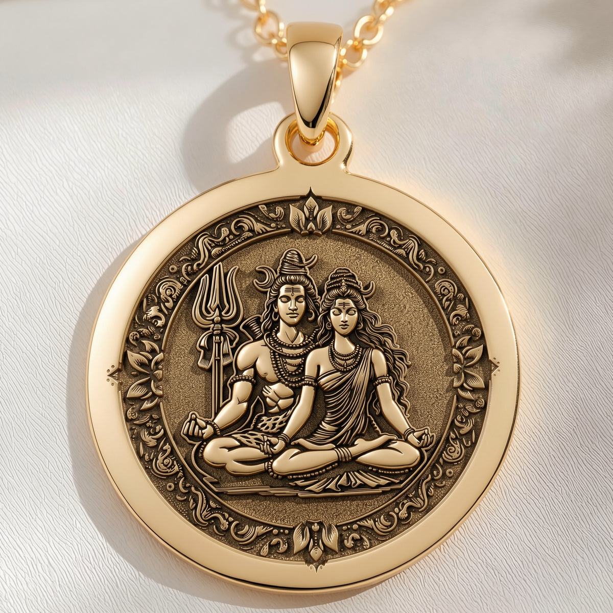 Shiva Parvati Necklace: with mahadev trishul amulet talisman spiritual amulet - View 48