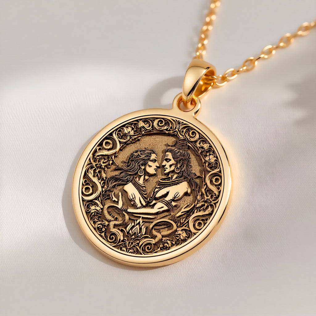Shiva Vishnu Necklace: with narayana chakra amulet talisman spiritual amulet - View 214