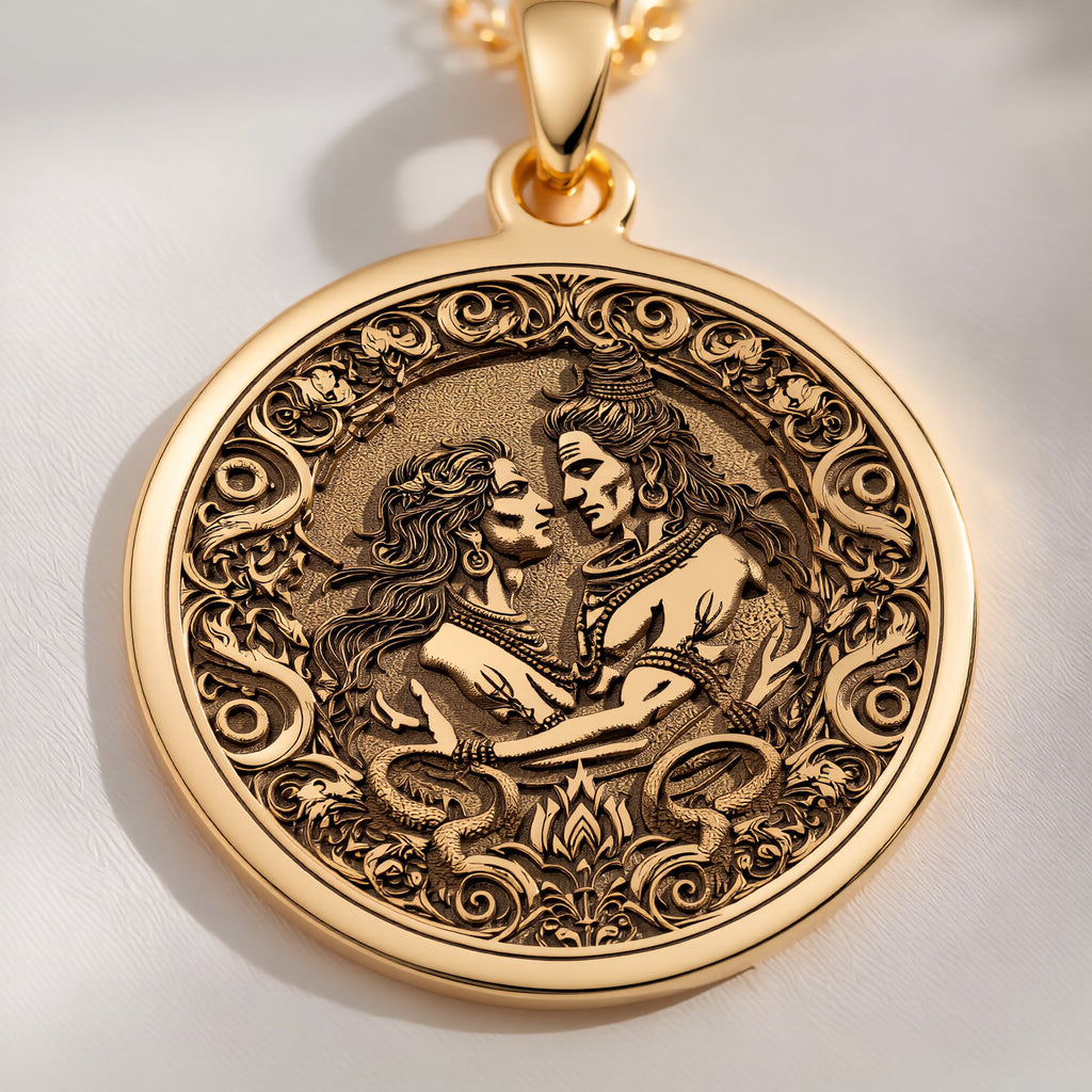 Shiva Vishnu Necklace: with narayana chakra amulet talisman spiritual amulet - View 153