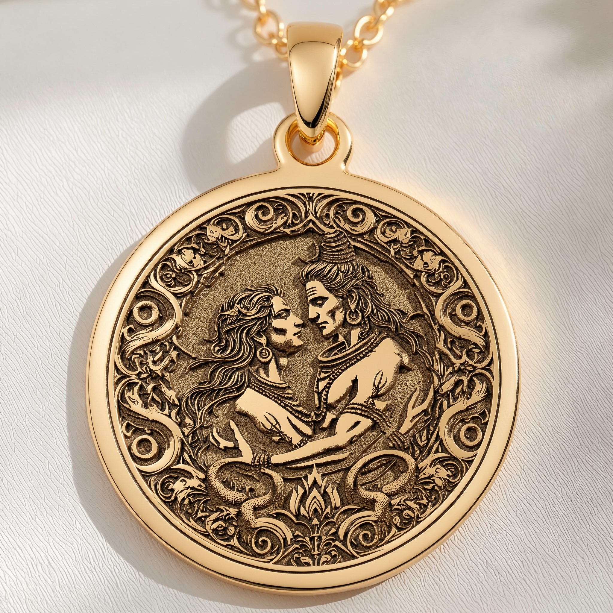 Shiva Vishnu Necklace: with narayana chakra amulet talisman spiritual amulet - View 153