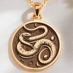 Serpent Totem Snake Pendant | 14K Solid Gold - Rebirth Spirit Animal Witchy Jewelry