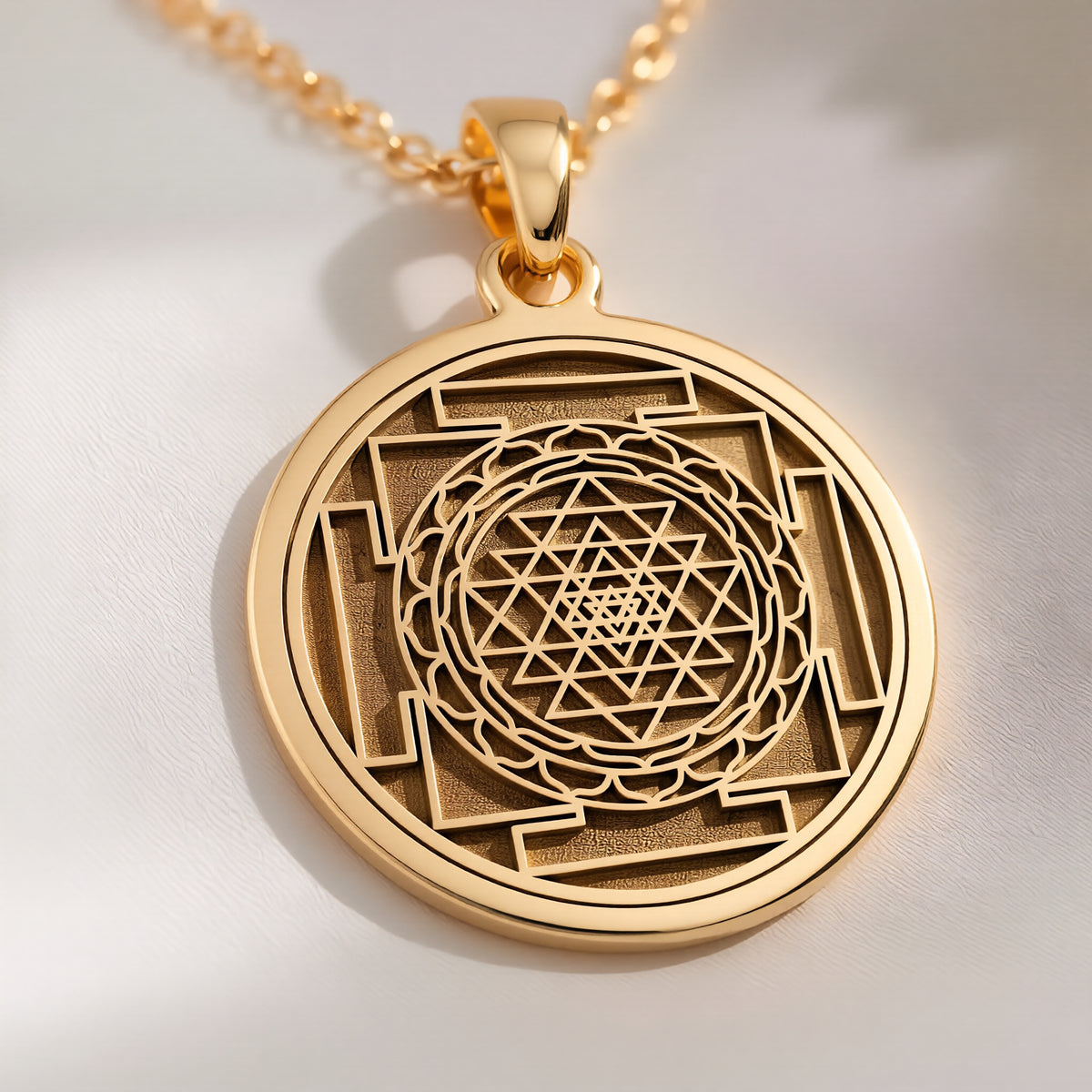 Sri Yantra Pendant: with sri yantra necklace yantra interlocking amulet - View 102