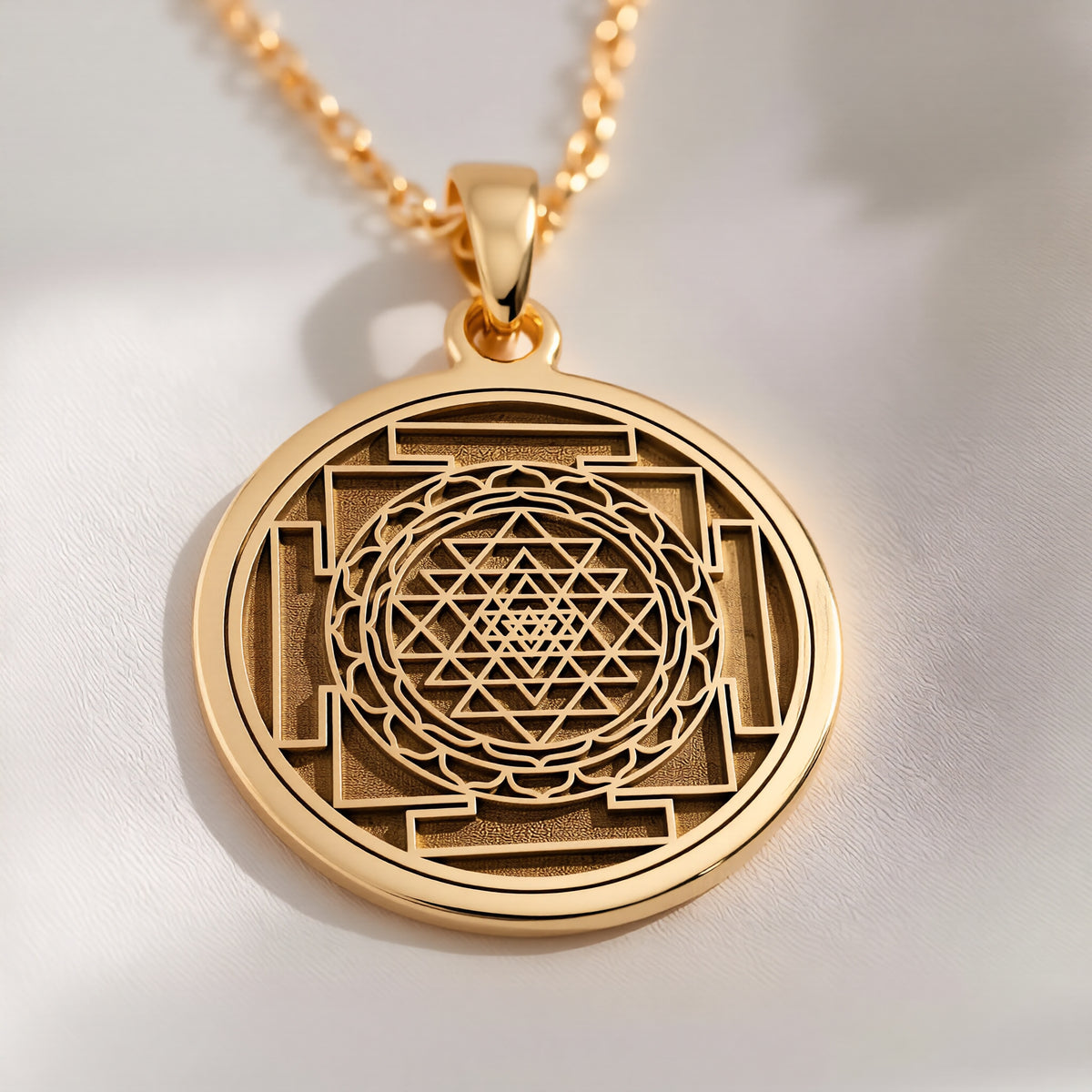 Sri Yantra Pendant: with sri yantra necklace yantra interlocking amulet - View 214
