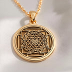 Sri Yantra Pendant: with sri yantra necklace yantra interlocking amulet - View 214