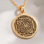 Sri Yantra Pendant: with sri yantra necklace yantra interlocking amulet - View 214