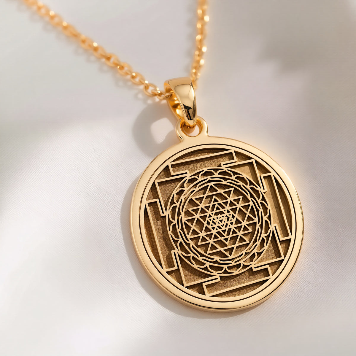 Sri Yantra Pendant: with sri yantra necklace yantra interlocking amulet - View 214
