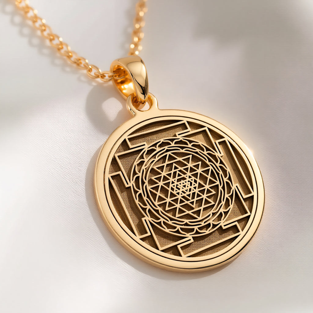 Sri Yantra Pendant: with sri yantra necklace yantra interlocking amulet - View 214