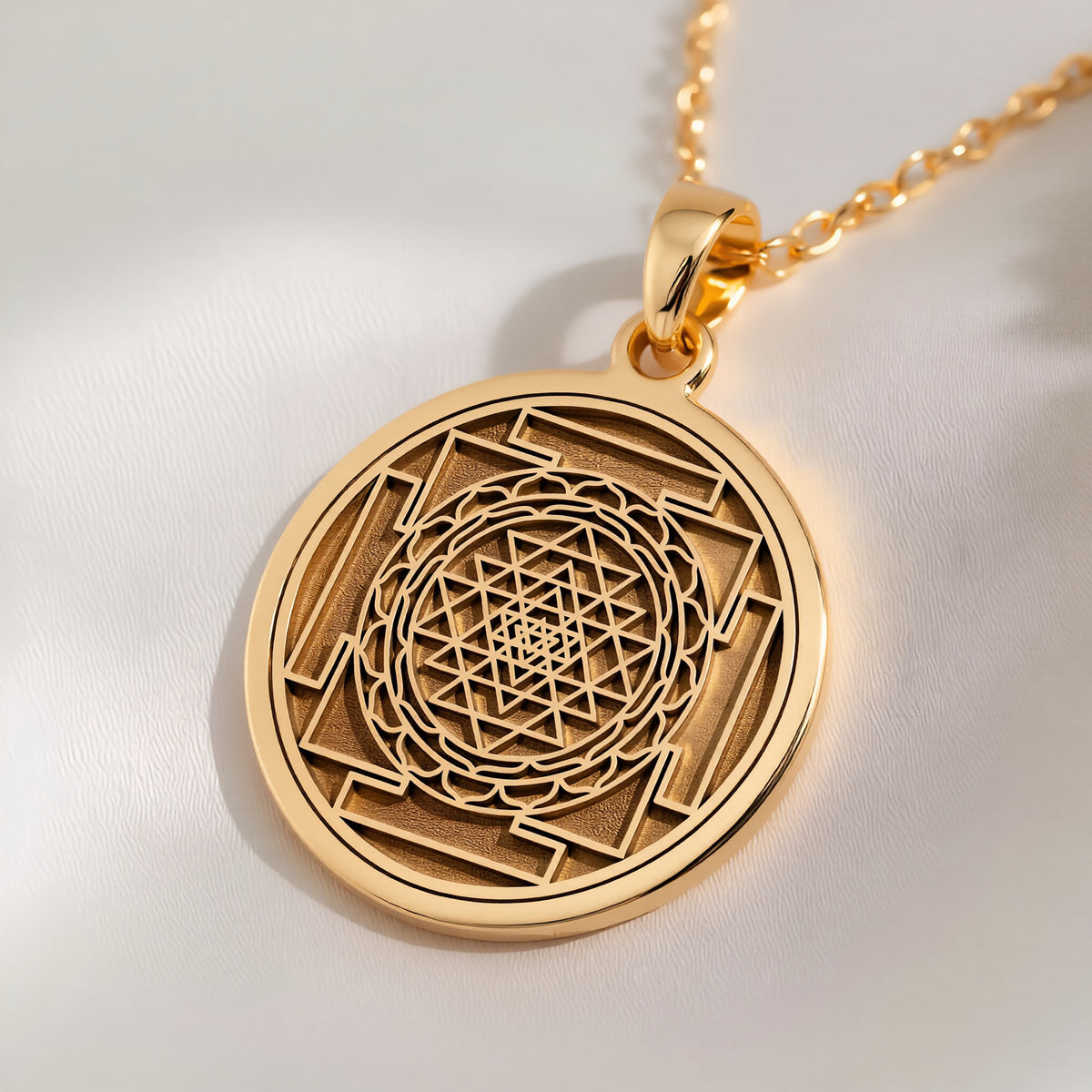 Sri Yantra Pendant: with sri yantra necklace yantra interlocking amulet - View 214