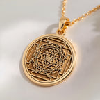 Sri Yantra Pendant: with sri yantra necklace yantra interlocking amulet - View 214