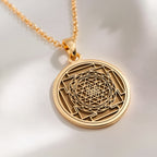 Sri Yantra Pendant: with sri yantra necklace yantra interlocking amulet - View 214