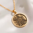 Star of Ishtar Goddess Pendant | 14K Solid Gold - Ancient Mythology Celestial Protection
