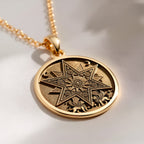 14K solid gold necklace Star of Ishtar Goddess | & Options - Ancient Mythology Celestial Protection mythology - view 11
