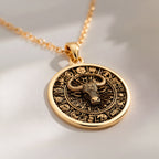Taurus Bull Zodiac Necklace | 14K Solid Gold - Astrological Sign Birthdate Jewelry