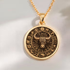 Taurus Bull Zodiac Necklace | 14K Solid Gold - Astrological Sign Birthdate Jewelry