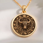 Taurus Bull Zodiac Necklace | 14K Solid Gold - Astrological Sign Birthdate Jewelry
