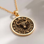 Taurus Bull Zodiac Necklace | 14K Solid Gold - Astrological Sign Birthdate Jewelry