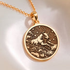 Taurus Zodiac Astrological Sign Necklace | 14K Solid Gold - Birthdate Jewelry for Astrology Lovers