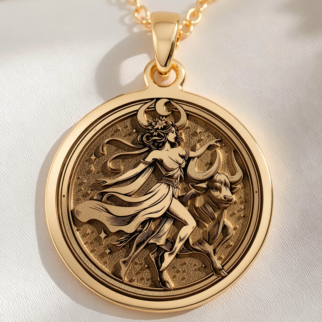 Taurus Zodiac Necklace: with taurus zodiac charm yellow gold bull astrology - View 153