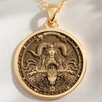 14K solid gold necklace Taurus Zodiac Astrological Sign | Birthdate Jewelry Horoscope Talisman zodiac