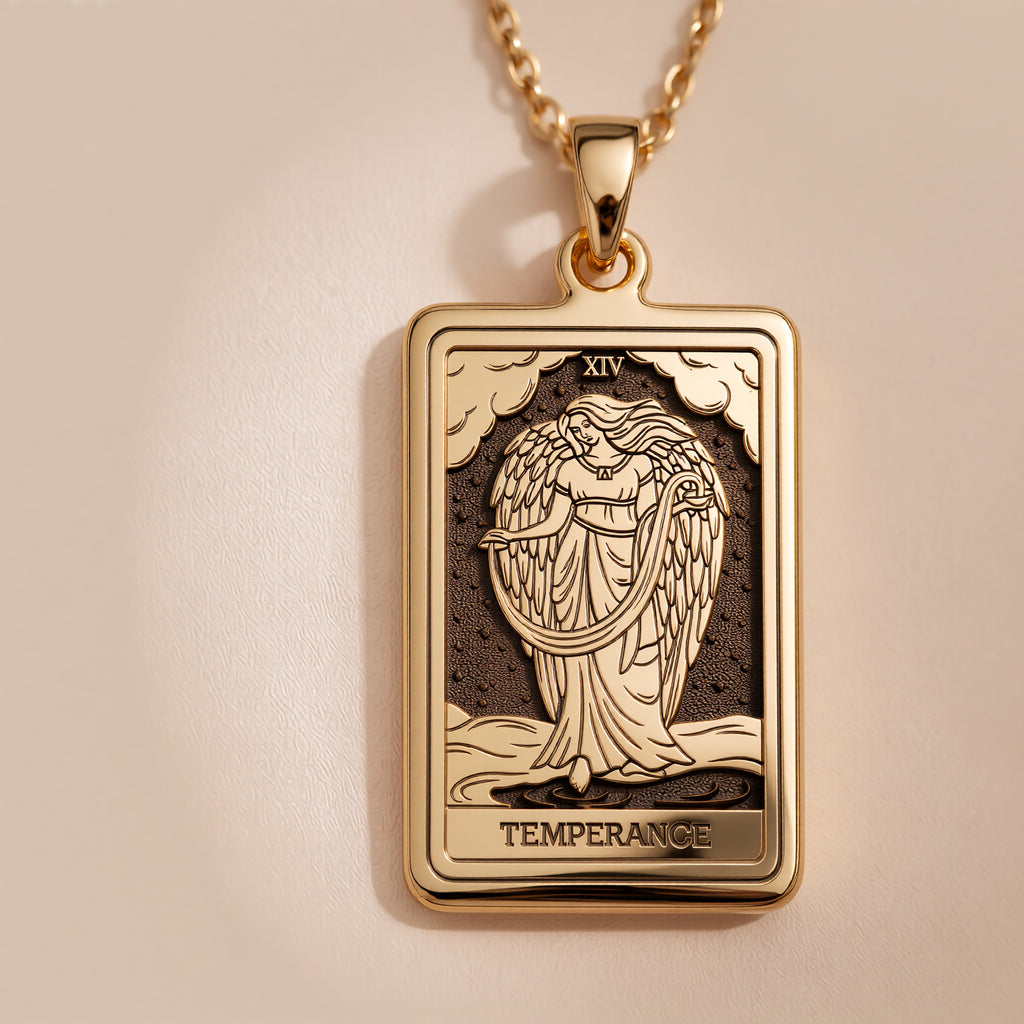 Temperance Tarot Balance Pendant - 14K Solid Gold