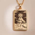 The Fool Tarot Card Charm | 14K Solid Gold - New Beginnings Major Arcana