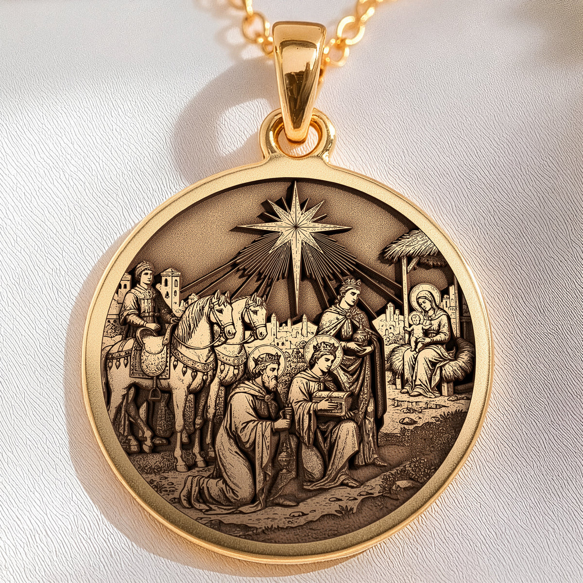 handcrafted necklace Three Wise Men Nativity | & Options - Christian Symbolism Gift christian - view 7