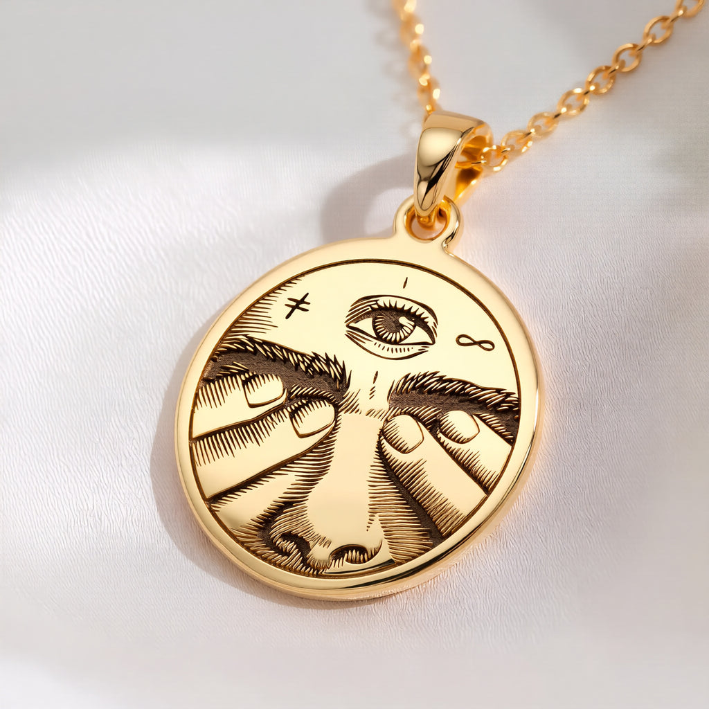Third Eye Necklace: with third eye pendant eye pendant talisman amulet amulet - View 214