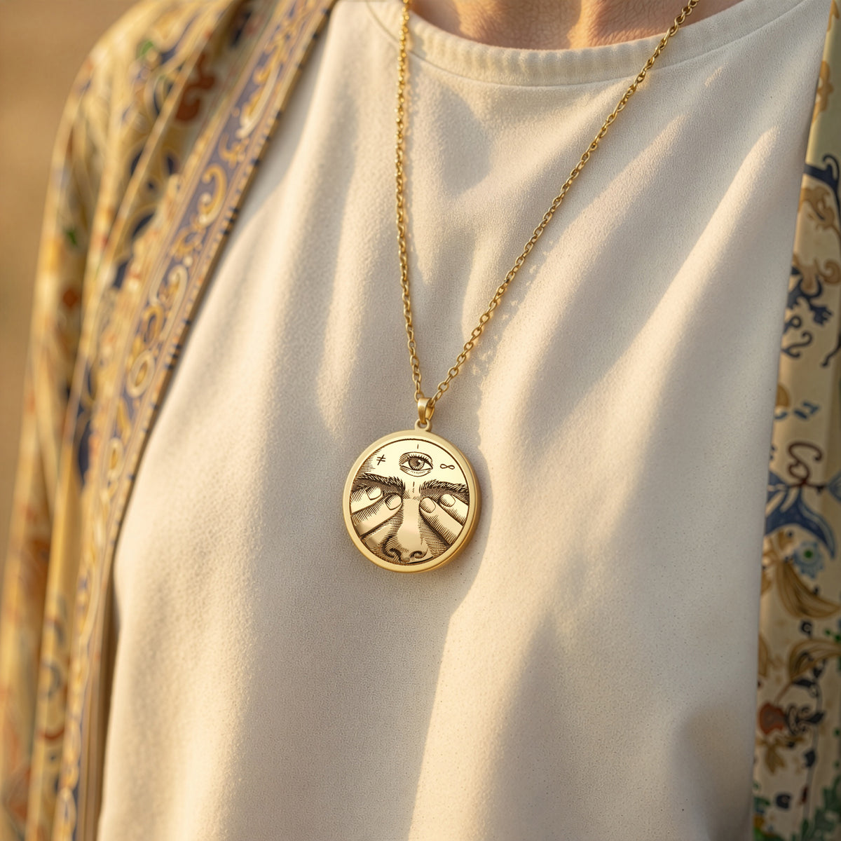 Third Eye Necklace: with third eye pendant eye pendant talisman amulet amulet - View 158