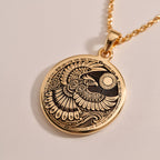 925 Sterling Silver Thunderbird Necklace featuring a detailed tribal design. Symbol of protection, spirituality, and strength. Handmade mystical pendant, ideal as a meaningful gift or spiritual jewelry piece for daily wear.