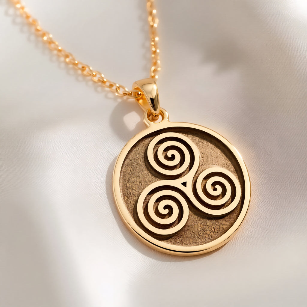 Triskele Spiral Necklace: with celtic necklace triskele necklace talisman - View 214