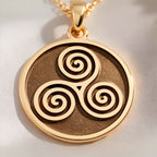 Triskele Spiral Necklace: with celtic necklace triskele necklace talisman - View 153
