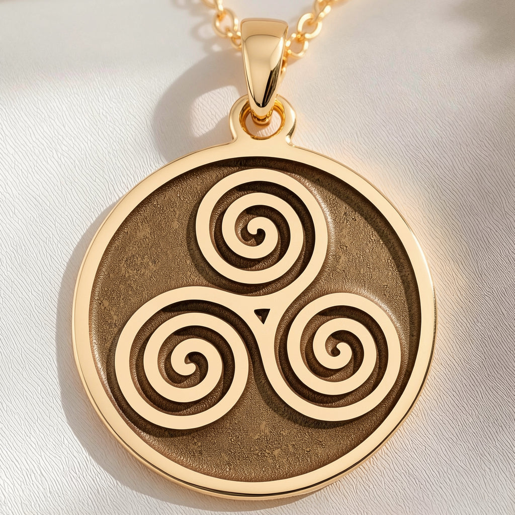 Triskele Spiral Necklace: with celtic necklace triskele necklace talisman - View 153