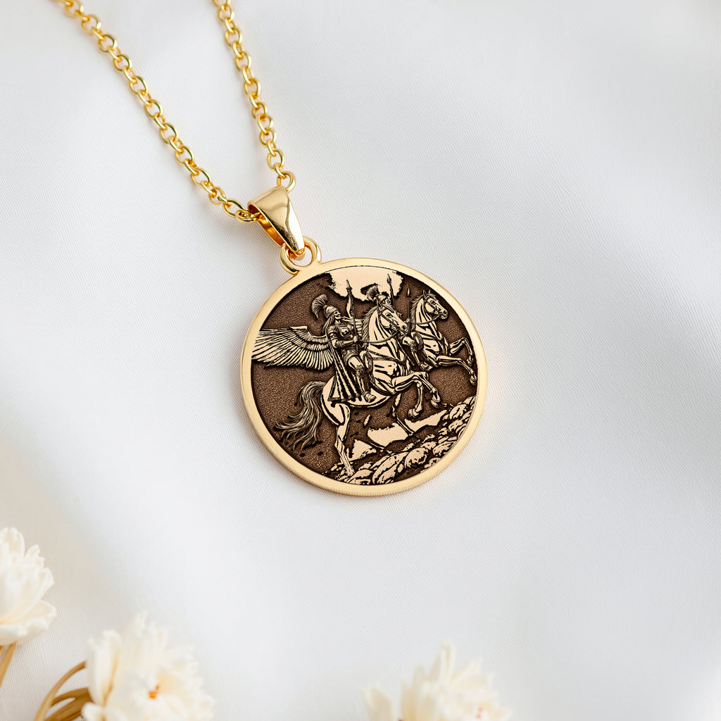 Valkyrie Norse Warrior Maiden Pendant | Silver & Plated Options - Ancient Mythology Protection Talisman