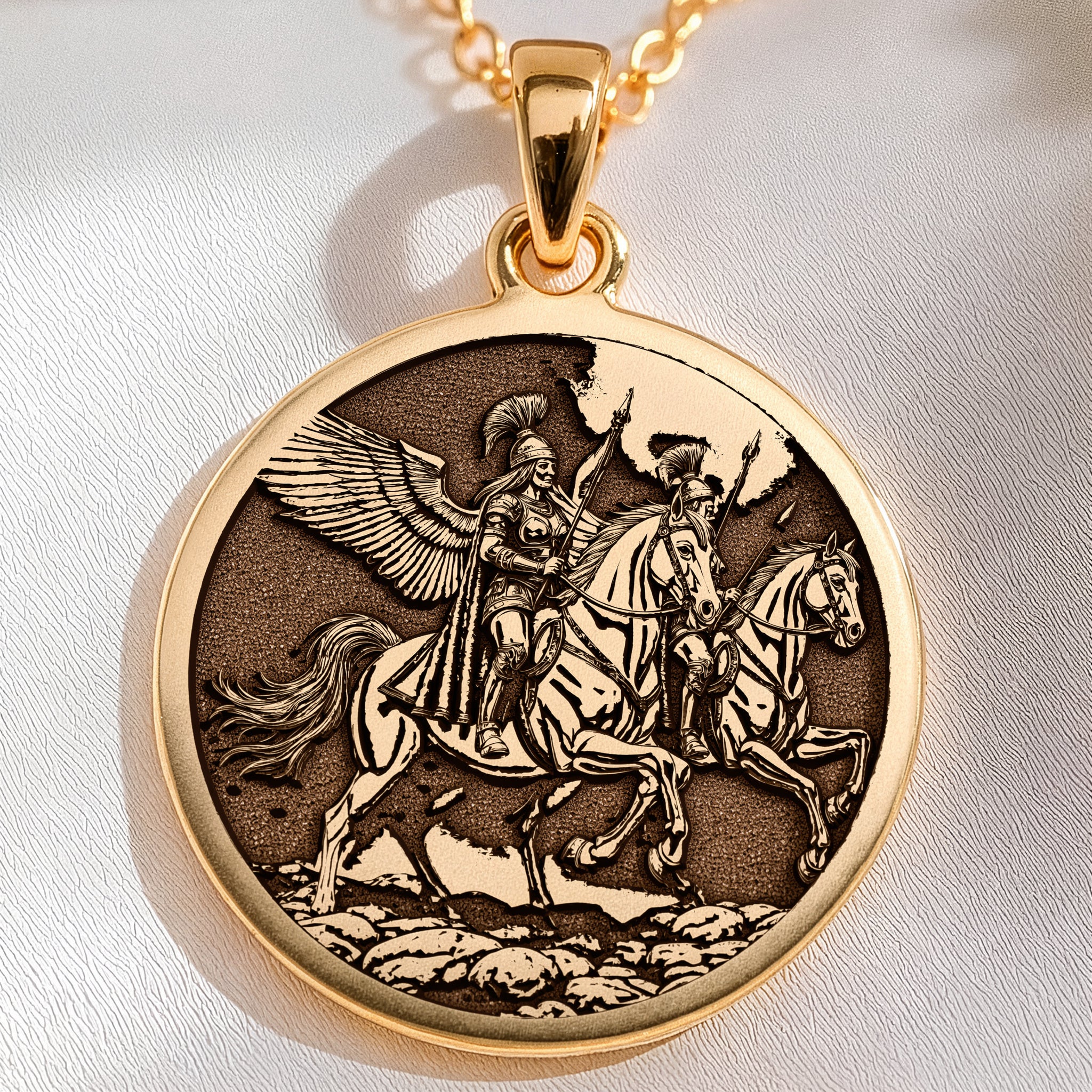 Valkyrie Norse Warrior Maiden Pendant | Silver & Plated Options - Ancient Mythology Protection Talisman