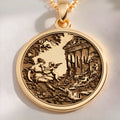 Venus Love Goddess Amulet Necklace – Temple Ruins - 14K Solid Gold