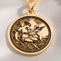 Venus Love Goddess Amulet Necklace – Venus & Cupid - 14K Solid Gold