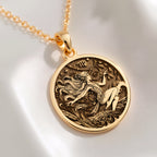 Virgo Necklace: with virgo pendant yellow gold virgo pendant astrology talisman - View 214