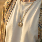 Vitruvian Man Art Pendant | Silver & Plated Options - Renaissance Style Divine Symbol