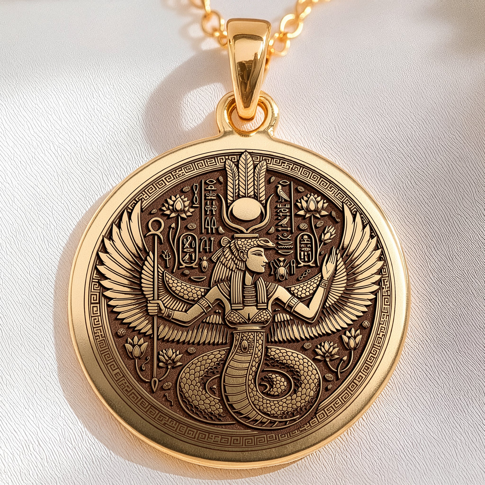 Wadjet Cobra Goddess Pendant | Silver & Plated Options - Ancient Mythology Protection Talisman