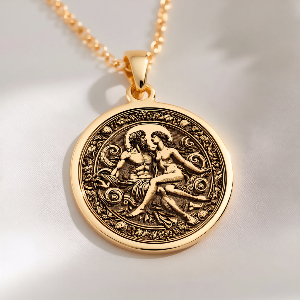 Zeus Hera Necklace: with thunder god greek god mythology talisman amulet - View 214