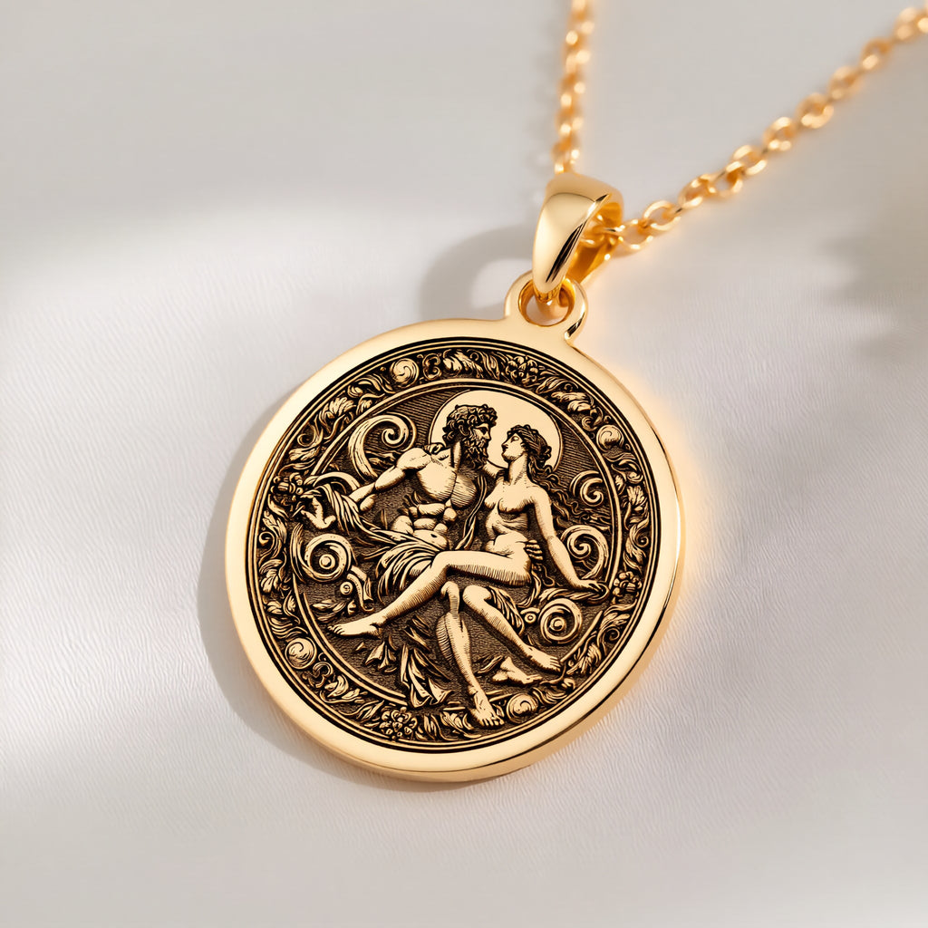 Zeus Hera Necklace: with thunder god greek god mythology talisman amulet - View 214
